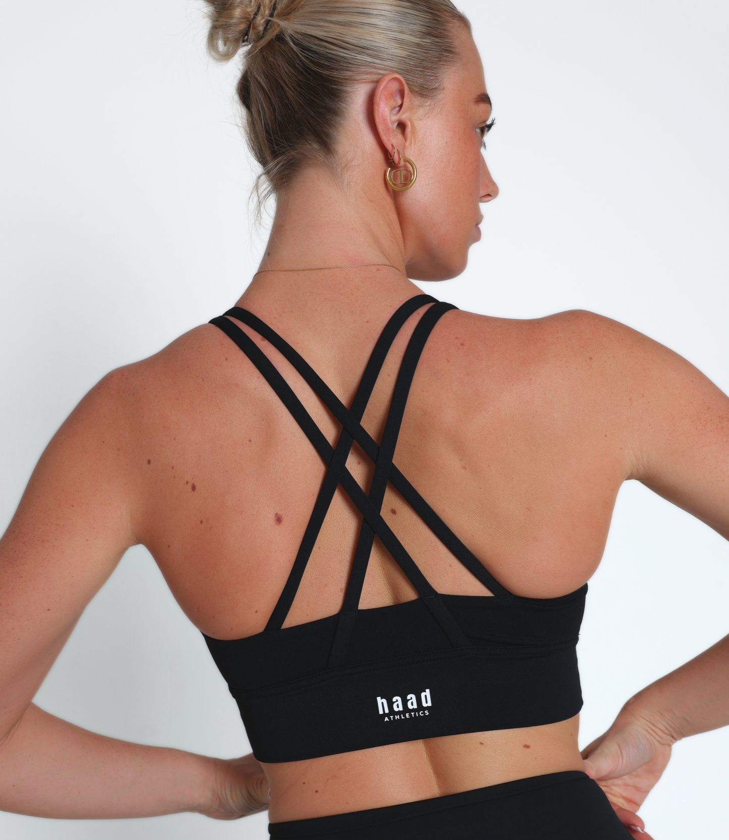 Essential Cross Back Bra, Black