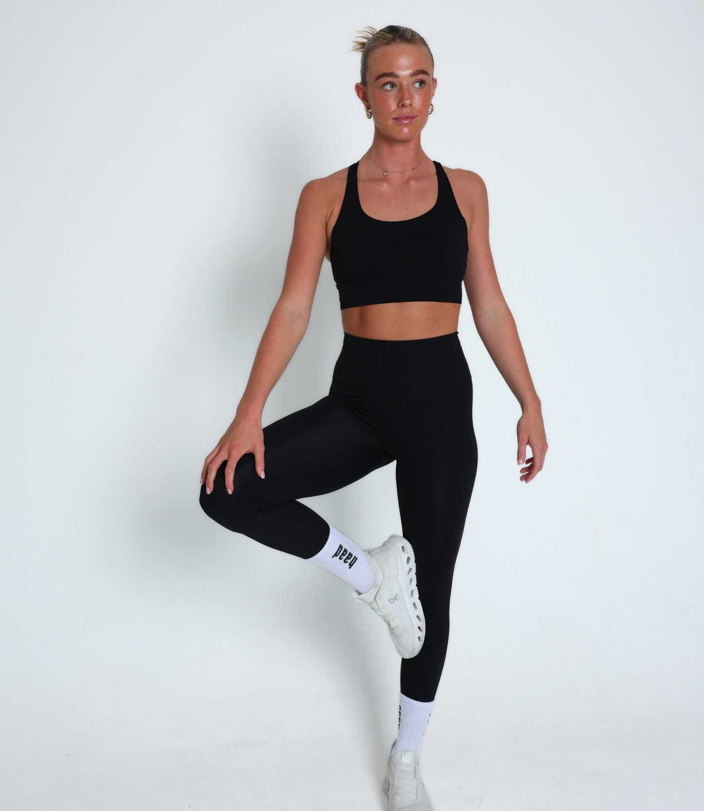 Essential Cross Back Bra, Black