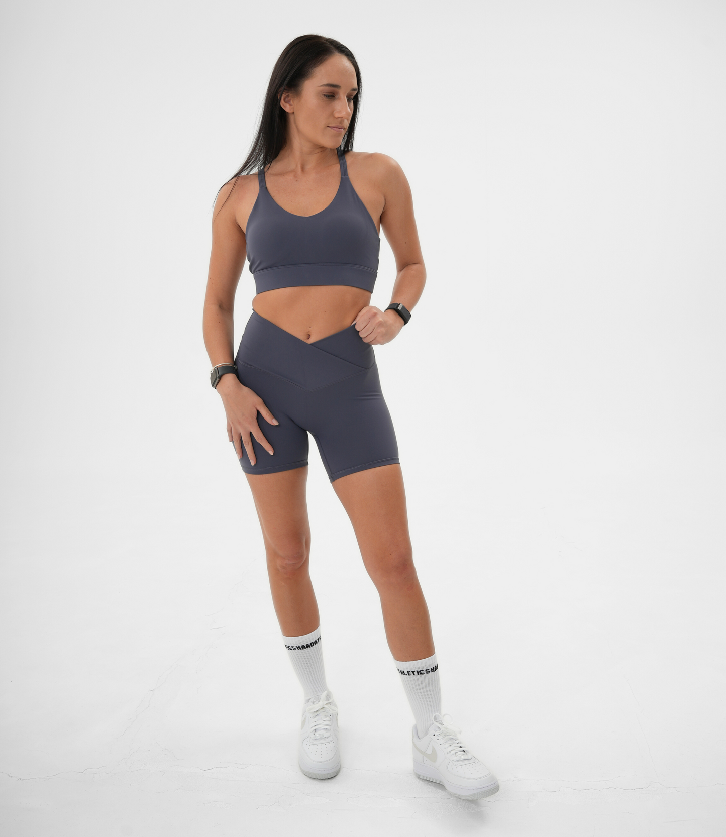 Empower Seamless Sports Bra & V Shorts, Storm