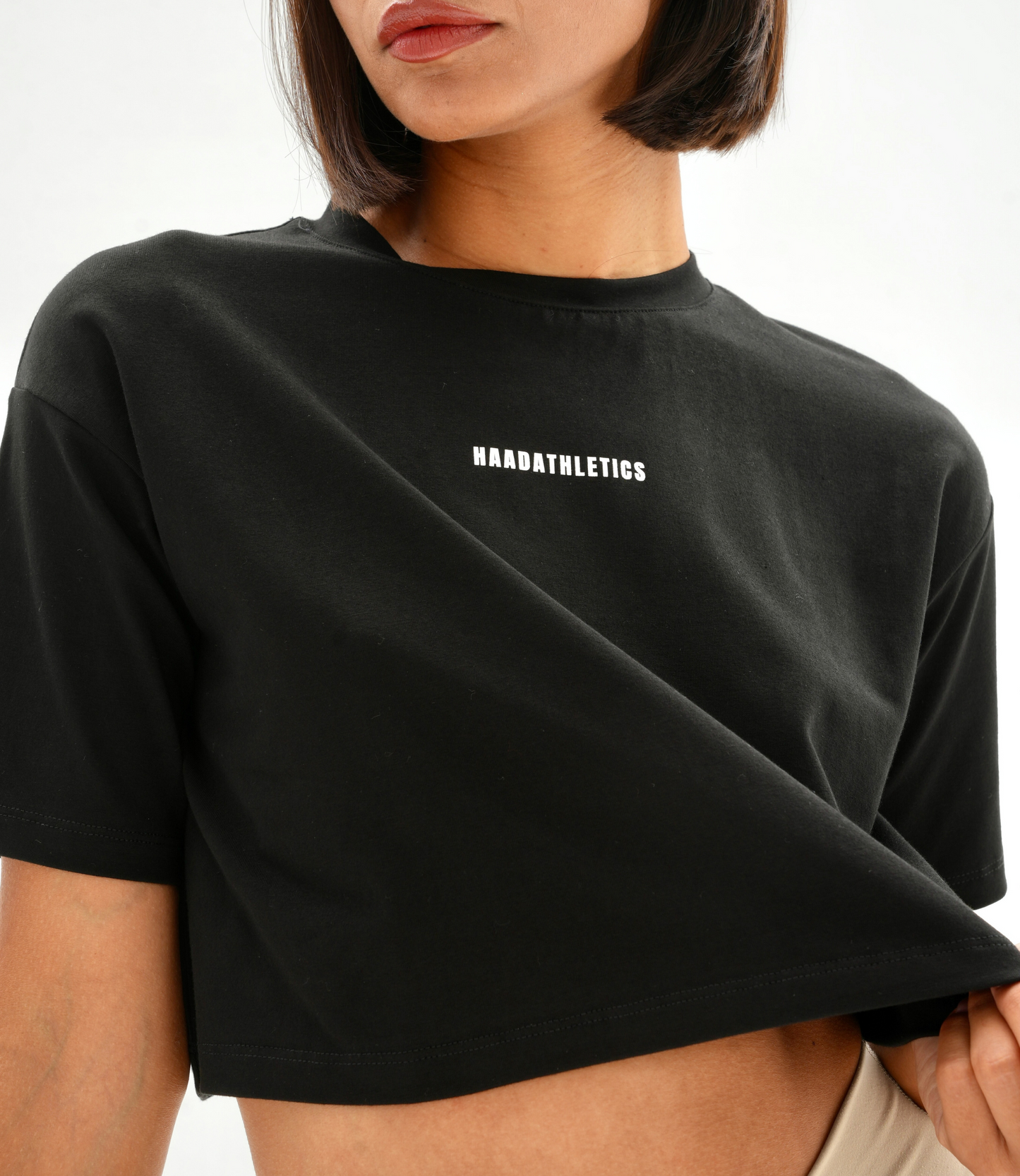 Legacy Loose Crop Tee, Black