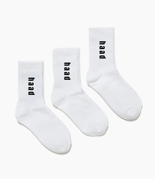 3 Pack Essential Socks, White